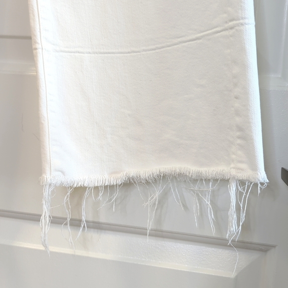 Banana Republic White High Rise Wide Leg Crop Premium Denim Size 26 - Picture 10 of 14